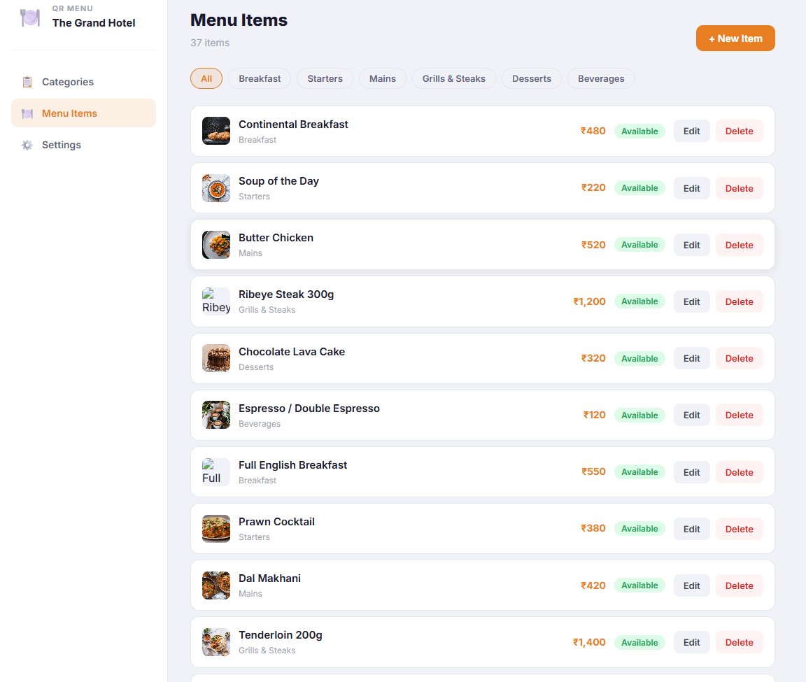 Menuly – QR Digital Menu Platform for Restaurants & Hotels screenshot 6